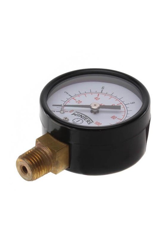 1.5 Manómetro medidor de presión de agua 0-150 PSI conexión posterior 1/8  NPT HE