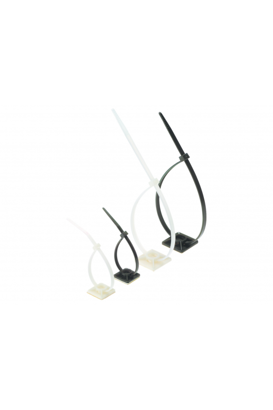  Ucland - 100 abrazaderas de plástico para cables (0.354 in),  color negro : Electrónica