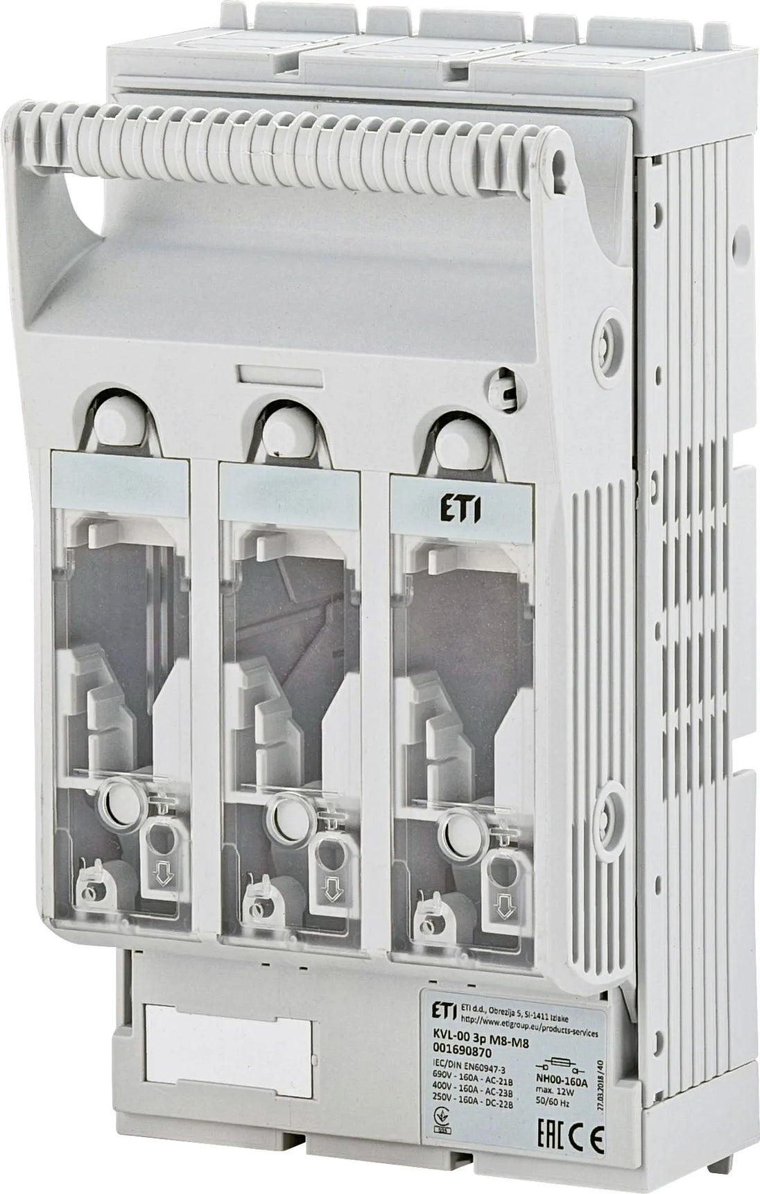 C0040 KVL00 3P - 001690870 PORTAFUSIBLE SECCIONABLE NH00/NH000 3POLOS