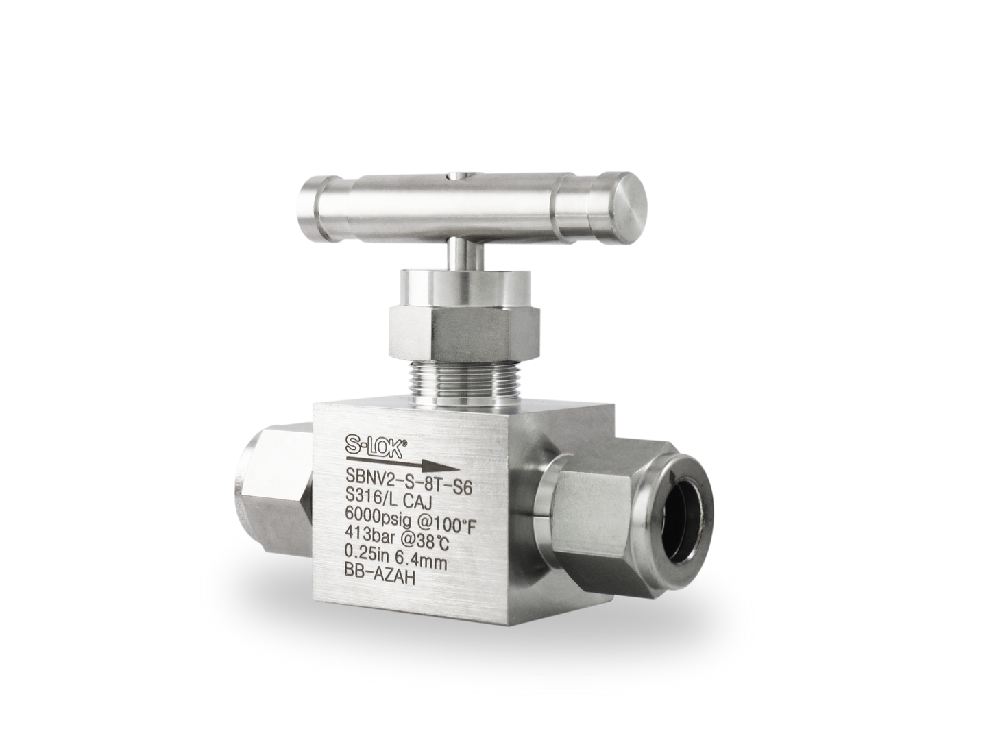 SHNV2-S-8T-S6 Válvula de Aguja A Inox S316 1/2" OD