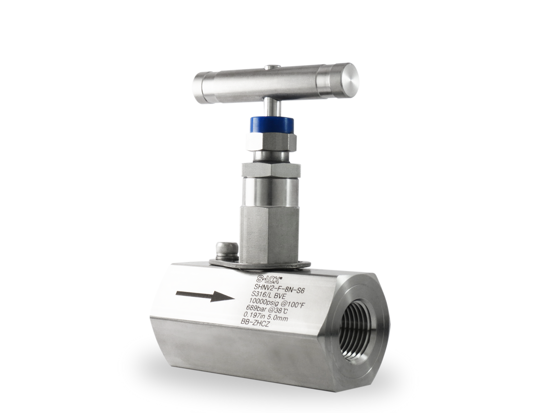 SHNV2-F-8N-S6 Válvula de Aguja 1/2" Hembra NPT Roscada  (10,000 PSI)