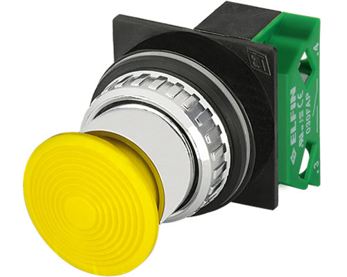 E3080 030PFGFA - BOTON HONGO AMARILLO Ø35mm