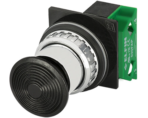 E3077 030PFNFA - BOTON HONGO NEGRO Ø35mm