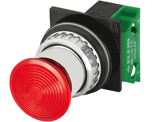 E3078 030PFRFA - BOTON HONGO ROJO Ø35mm