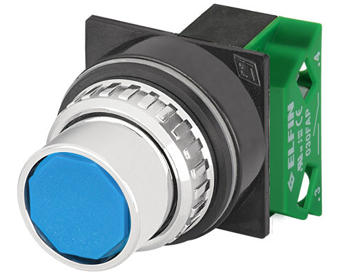 E3076 030PIBLFA - BOTON PULSADOR AZUL Ø30mm
