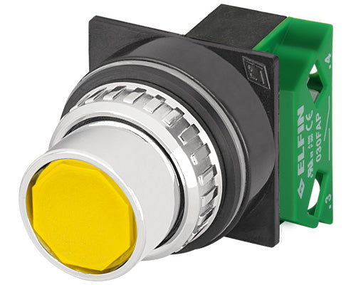 E3075 030PIGFA - BOTON PULSADOR AMARILLO Ø30mm