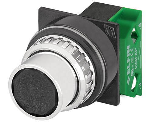 E3072 030PINFA - BOTON PULSADOR NEGRO Ø30mm