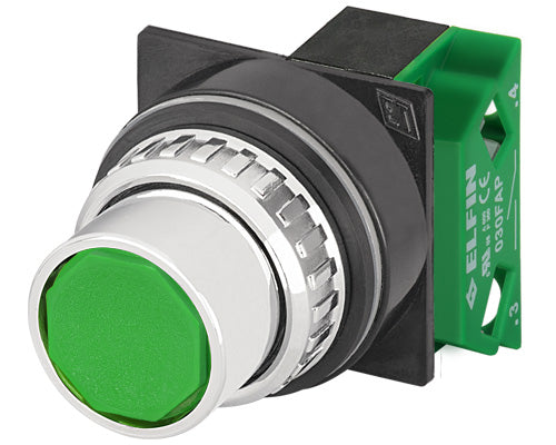 E3074 030PIVFA - BOTON PULSADOR VERDE Ø30mm