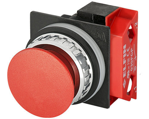 E3185 030RFRFC - BOTON HONGO ROJO 35MM