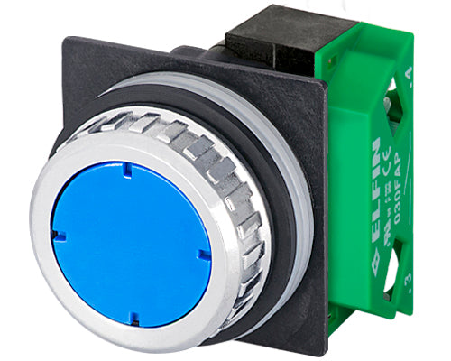 E3004 030RIBLFA - BOTON PULSADOR AZUL Ø30mm