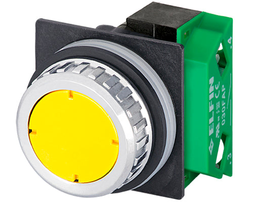 E3003 030RIGFA - BOTON PULSADOR AMARILLO Ø30mm