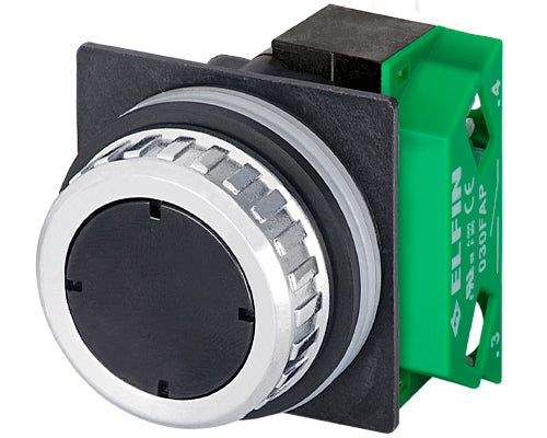 E3000 030RINFA - BOTON PULSADOR NEGRO Ø30mm