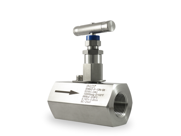 SHNV2-F-12N-S6 Válvula de Aguja 3/4" Hembra NPT Roscada (10,000 PSI)