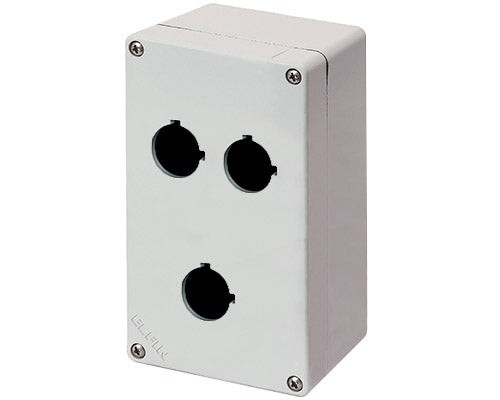 E3053 040C0915-7EP3C - CAJA GRIS 3 HOYOS Ø22mm