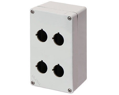 E3054 040C0915-7EP4 - CAJA GRIS 4 HOYOS Ø22mm