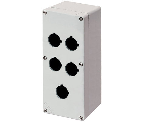 E3055 040C0920-7EP5C - CAJA GRIS 5 HOYOS Ø22mm