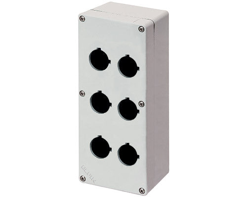 E3056 040C0920-7EP6 - CAJA GRIS 6 HOYOS Ø22mm