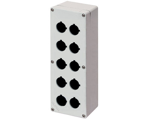 E3141 040C0926-7EP10 - CAJA GRIS 10 HOYOS  Ø22mm