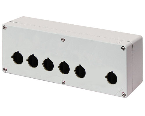 E3059 040C0926-7EP6LC - CAJA GRIS 6 HOYOS Ø22mm