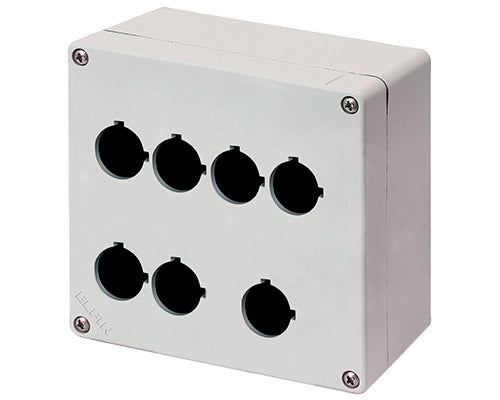 E3148 040C1515-7EP7C - CAJA GRIS 7 HOYOS Ø22mm