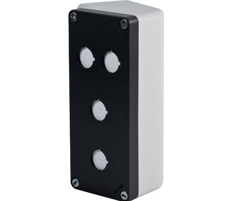 E3139 040L0820-8EP4C - CAJA GRIS/NEGRA 4 HOYOS  Ø22mm