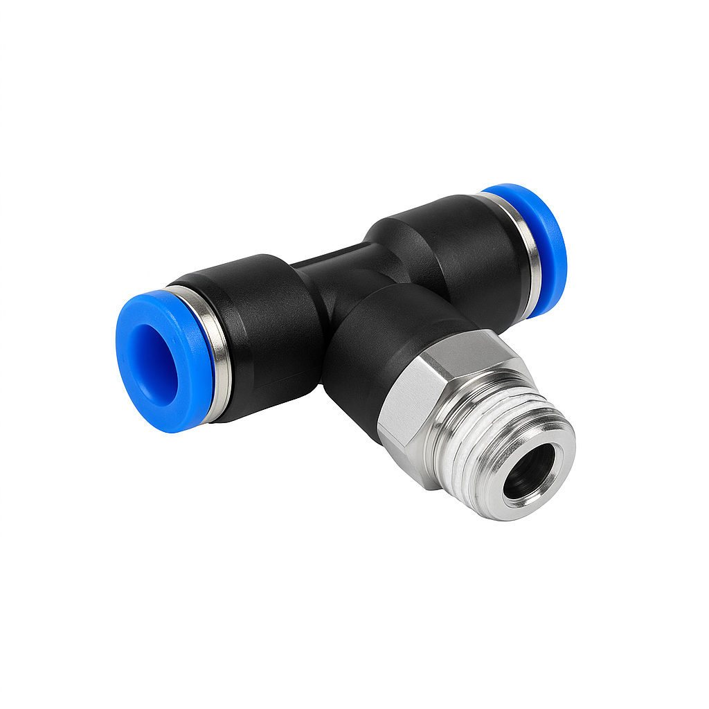 EPB08-01 conector t tubo 8mm rosca 1/8
