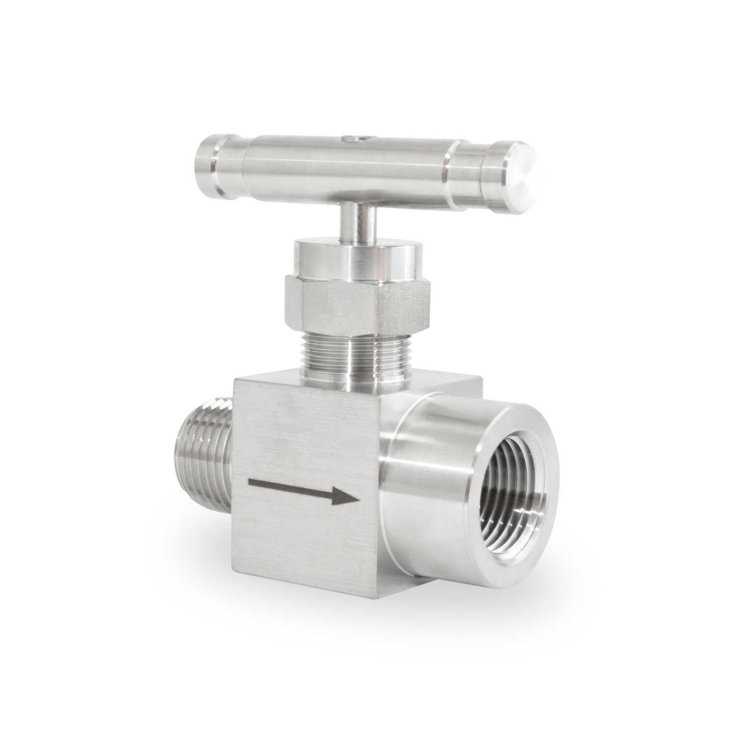 SBNV2-MF-8N-K-S6 Valvula de Aguja A Inox S316 1/2" Macho-Hembra  Roscada NPT