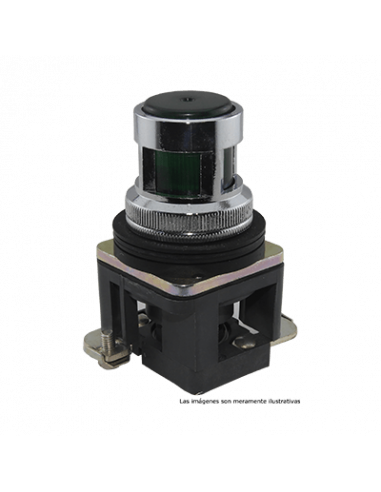 ALF3LB-230 Botón Pulsador Metálico 30mm