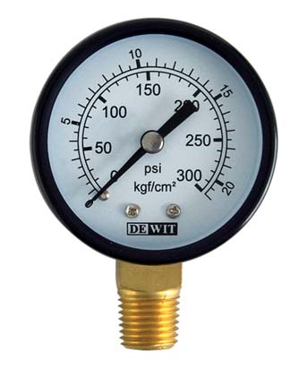 Manómetro DE WIT 15/63, Carátula 2.5", Conexión Bronce