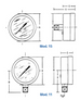 Manómetro DE WIT 15/63, Carátula 2.5", Conexión Bronce