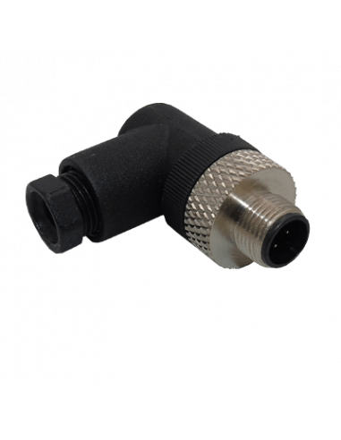 CAM12-4-M Conector Codo M12, 4 Pines