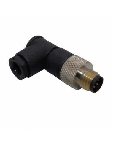 CAM8-4-M-T Conector Codo M8, 4 Pines