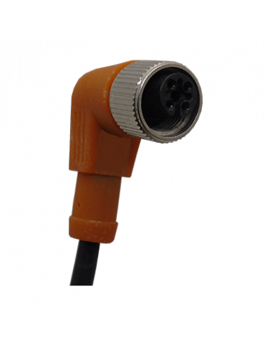KF90C53N-PUR Cable PUR con Conector Codo M12, 4 Pines