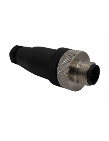 CSM12-4-M Conector Recto M12, 4 Pines