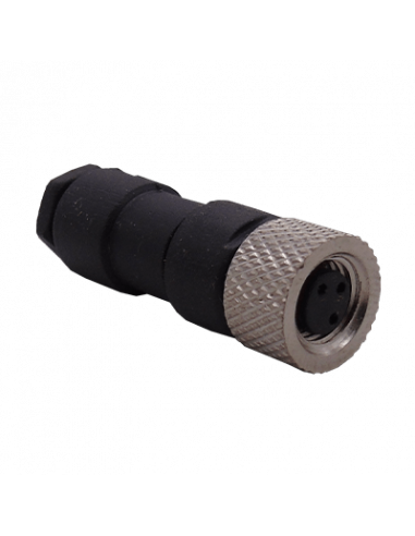 CSM8-3-F-T Conector Recto M8, 3 Pines