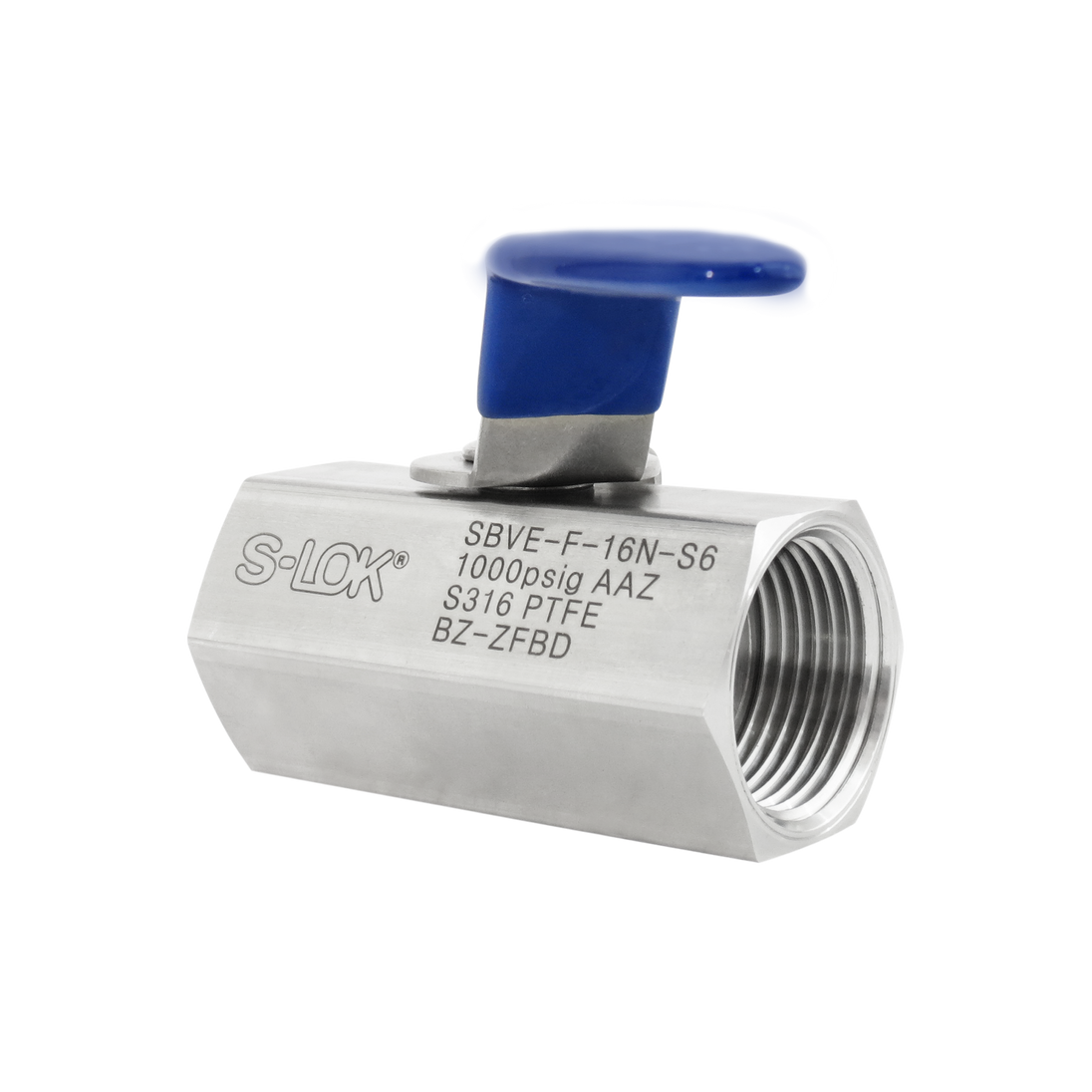 SBVE-F-16N-S6 Válvula Bola A. Inox S316 1" NPT Roscada Hembra (1000 psi)