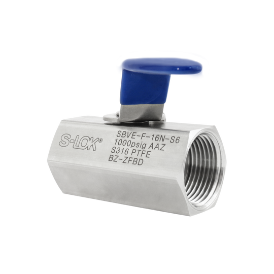 SBVE-F-16N-S6 Válvula Bola A. Inox S316 1" NPT Roscada Hembra (1000 psi)