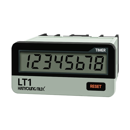 LT1 - HOROMETRO LCD 1/32 DIN, 8 DIGITOS SIN VOLTAJE EN LA ENTRADA