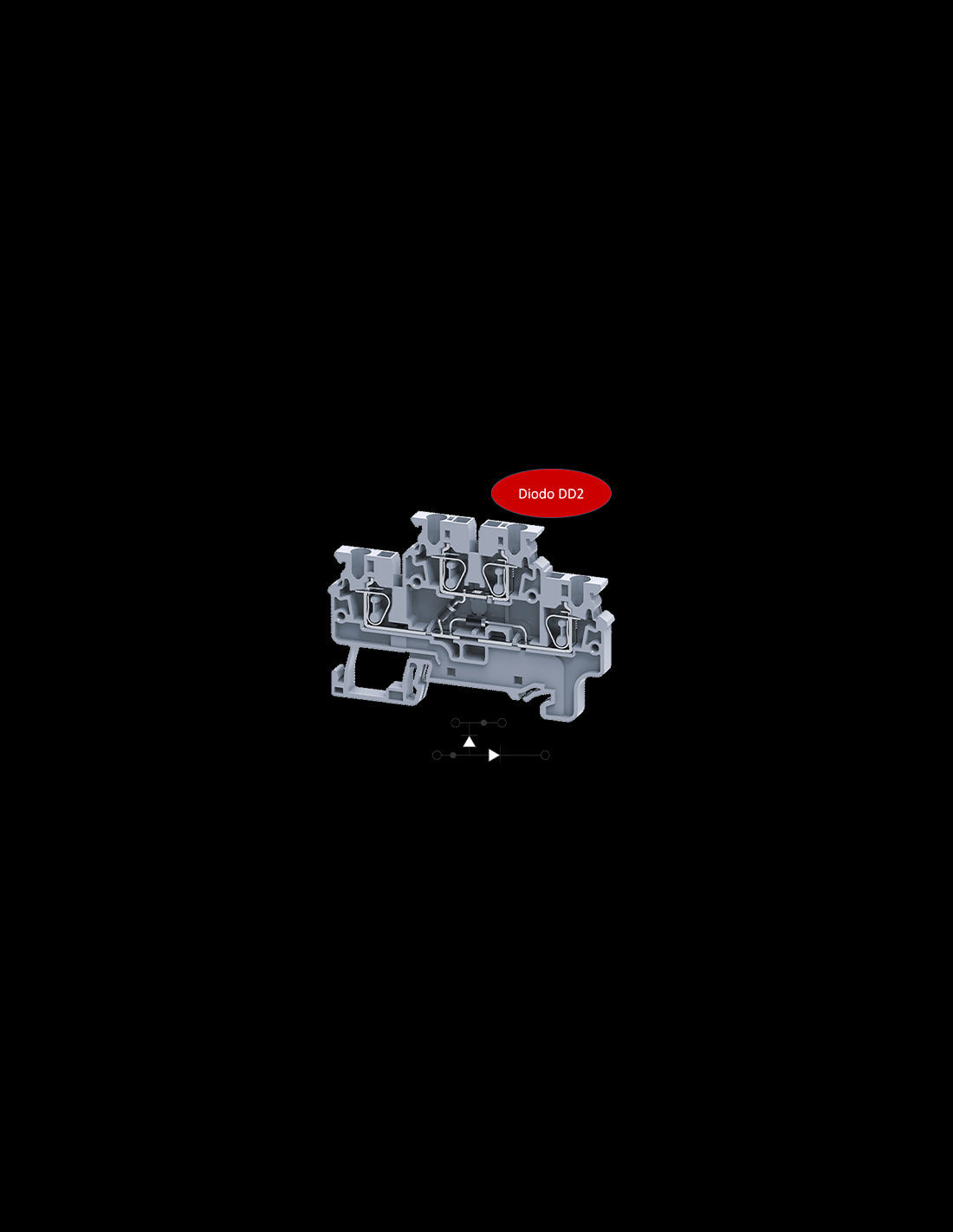 CXDL2.5(E)DD2 Clema 1A, 1000V, Diodo DD2