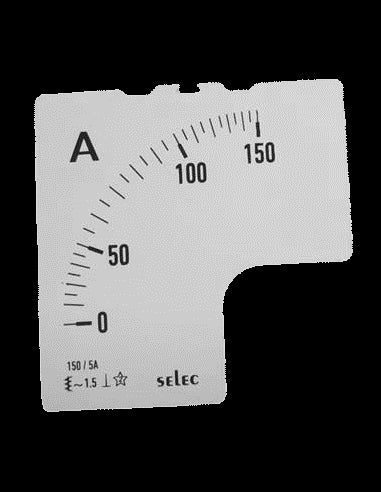 SCL-AM-I-2-150/5A Placa de Escala, 72x72