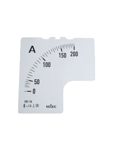SCL-AM-I-2-200/5A Placa de Escala, 72x72
