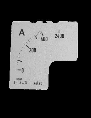 SCL-AM-I-2-400/5A-6S Placa de Escala, 72x72