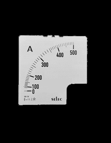 SCL-AM-I-2-500/5A Placa de Escala, 72x72