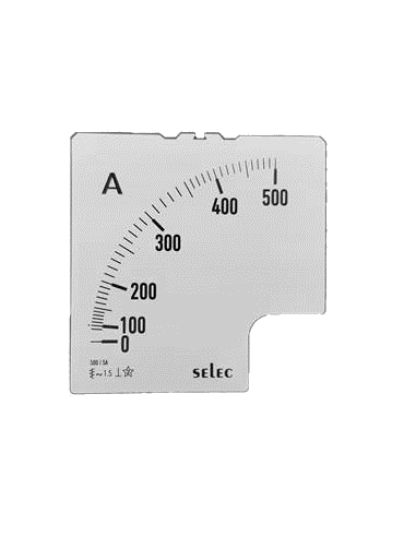 SCL-AM-I-2-500/5A Placa de Escala, 72x72