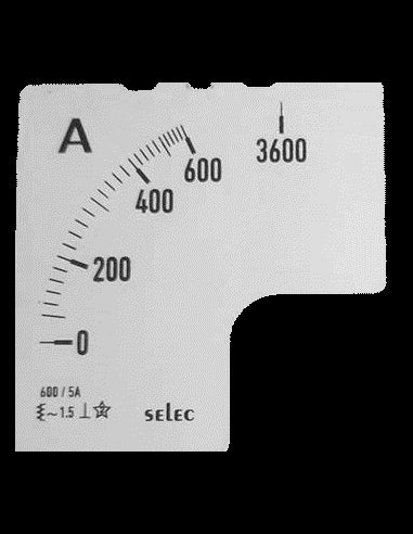 SCL-AM-I-2-600/5A-6S Placa de Escala, 72x72