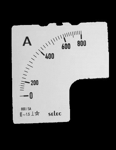 SCL-AM-I-2-800/5A Placa de Escala, 72x72