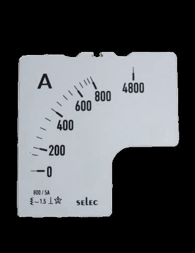SCL-AM-I-2-800/5A-6S Placa de Escala, 72x72