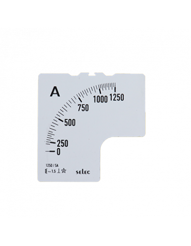 SCL-AM-I-2-1250/5A Placa de Escala, 72x72