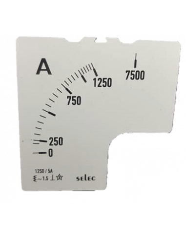SCL-AM-I-2-1250/5A-6S Placa de Escala, 72x72