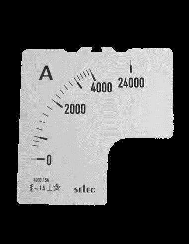 SCL-AM-I-2-4000/5A-6S Placa de Escala, 72x72